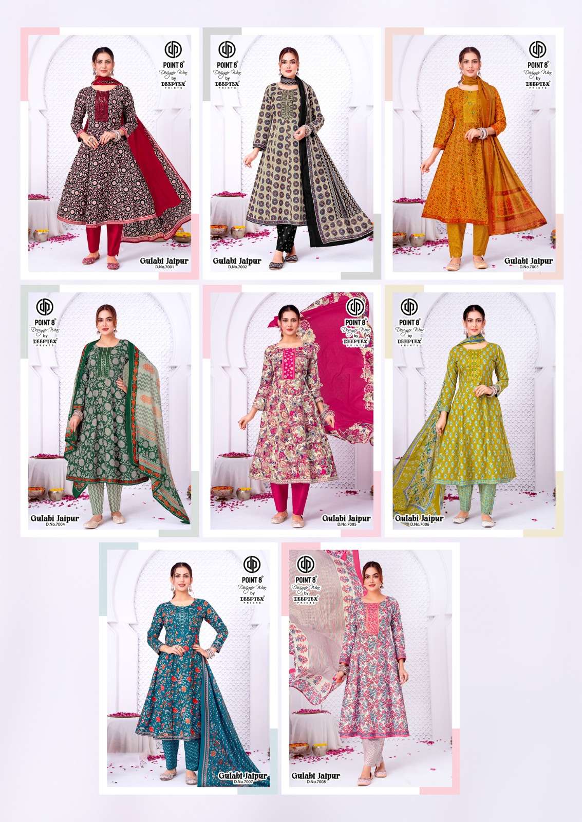 Point 8 by Deeptex Prints Gulabi Jaipur Vol.07 Ready Made Anarkali SuiTS Point 8 by Deeptex Prints Gulabi Jaipur Vol.07 Ready Made Anarkali Suit
